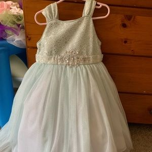 Light mint green sparkly formal dress